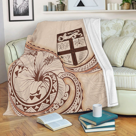 Fiji Premium Blanket Hibiscus Flower Vintage Style