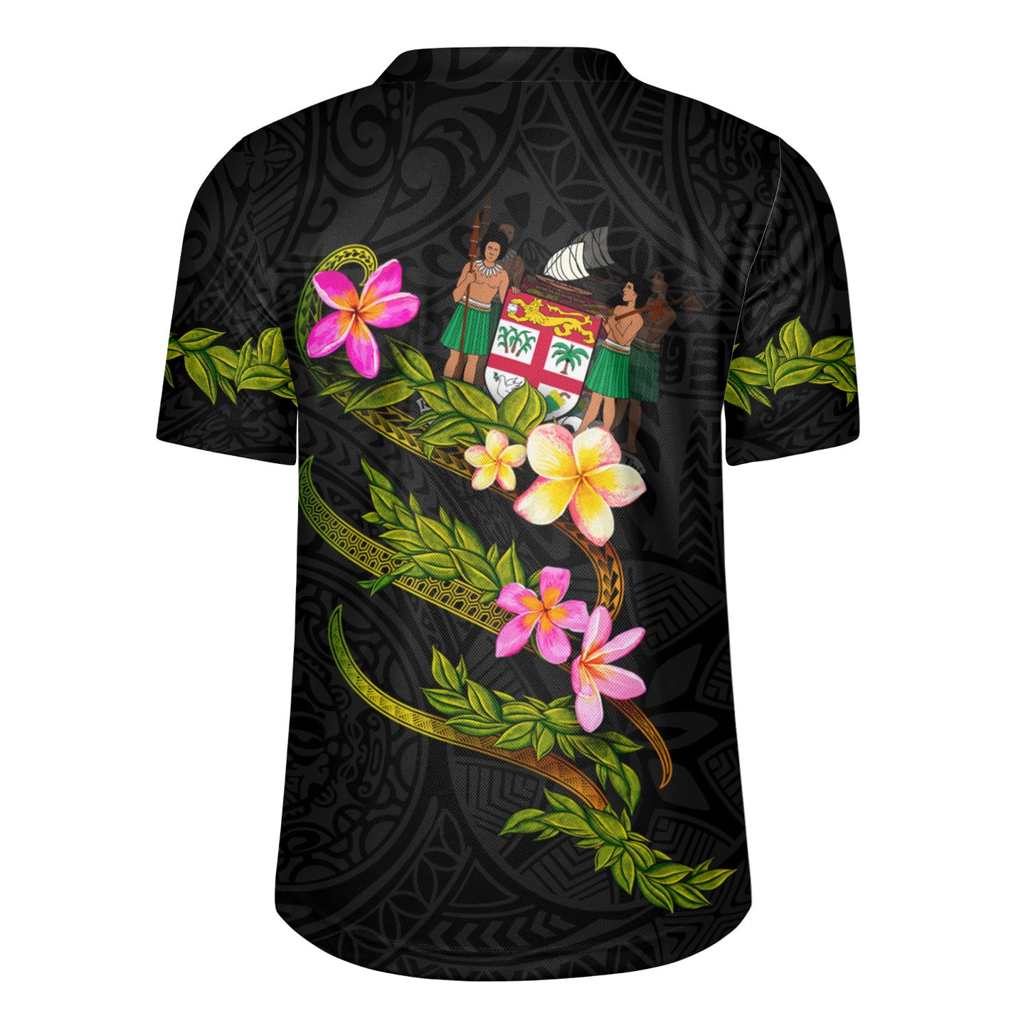 Fiji Rugby Jersey Custom Plumeria Tribal