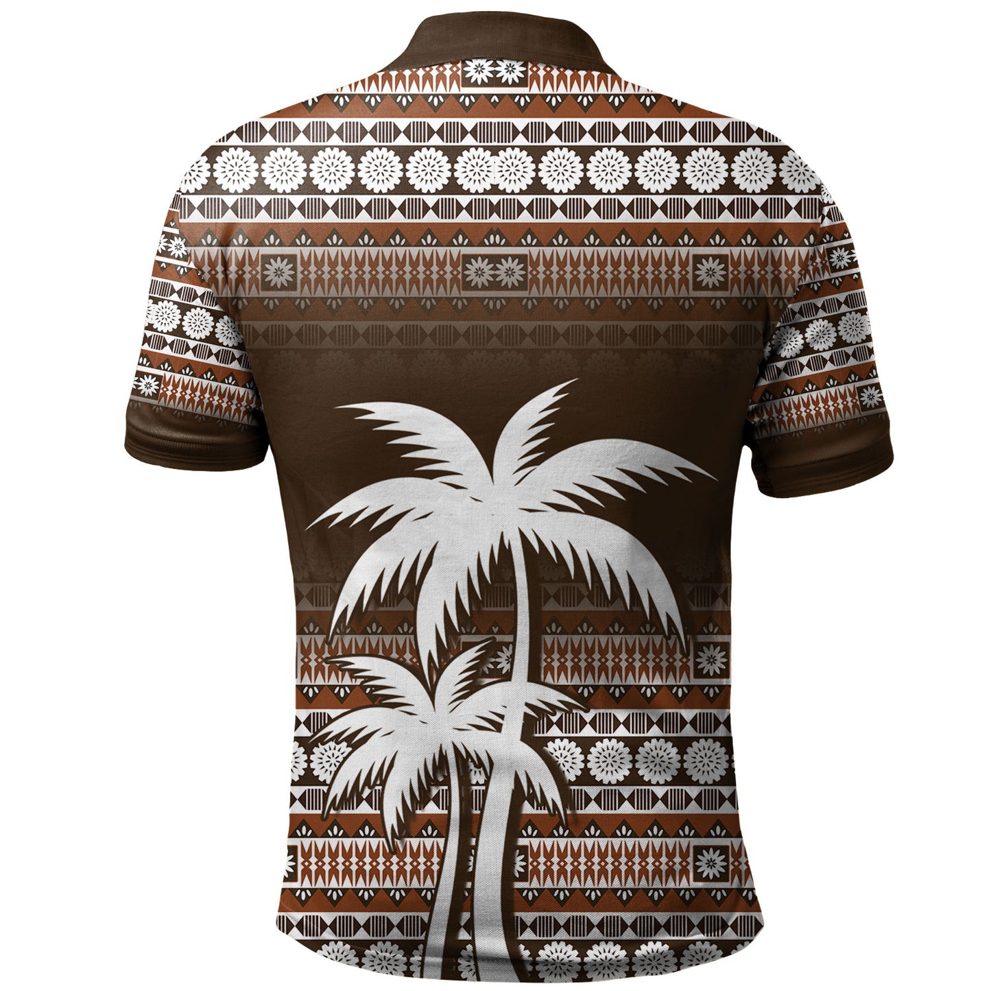 Fiji Polo Shirt Custom Bula Fiji Masi Brown Patterns