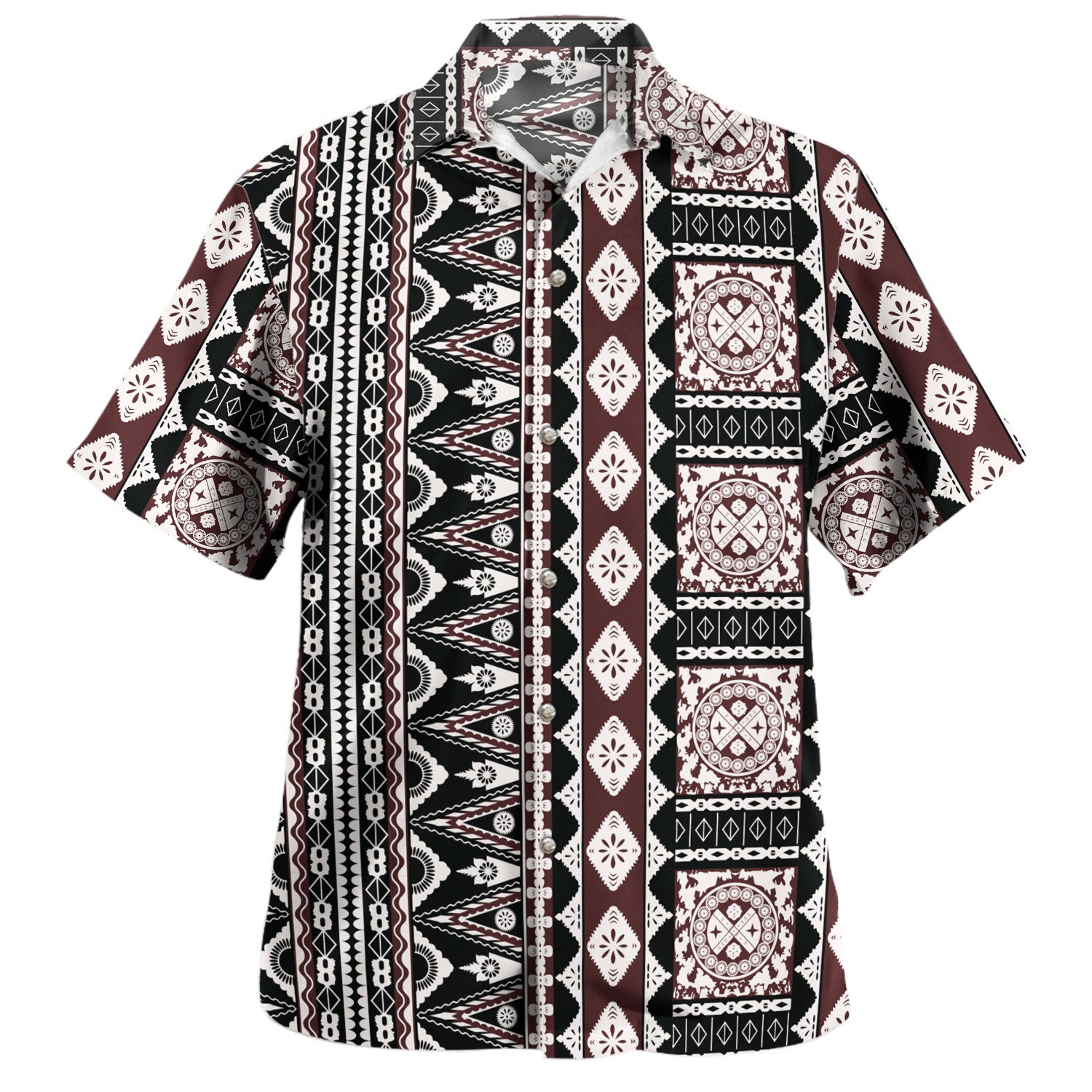 Vanuatu Hawaiian Shirt Custom Plumeria Tribal