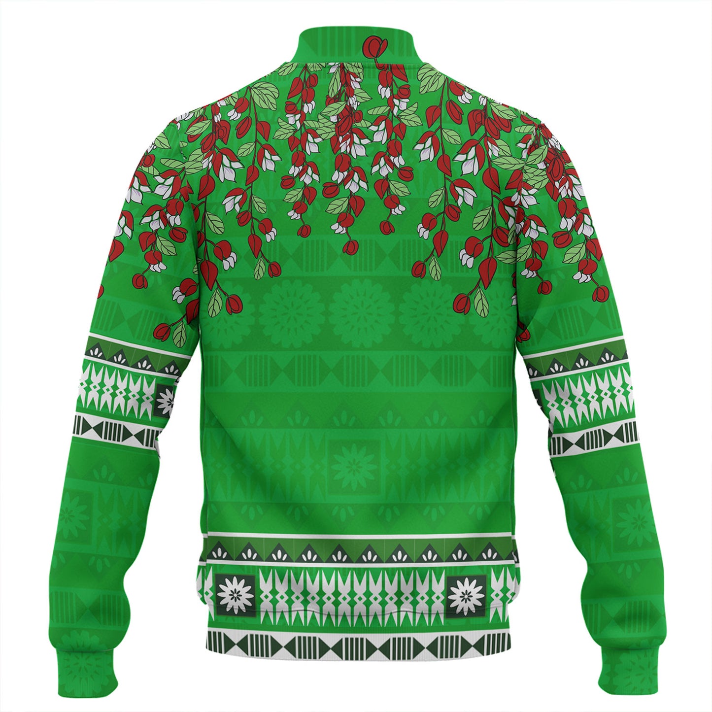 Fiji Baseball Jacket Bula Fiji Masi With Tagimaucia Flowers