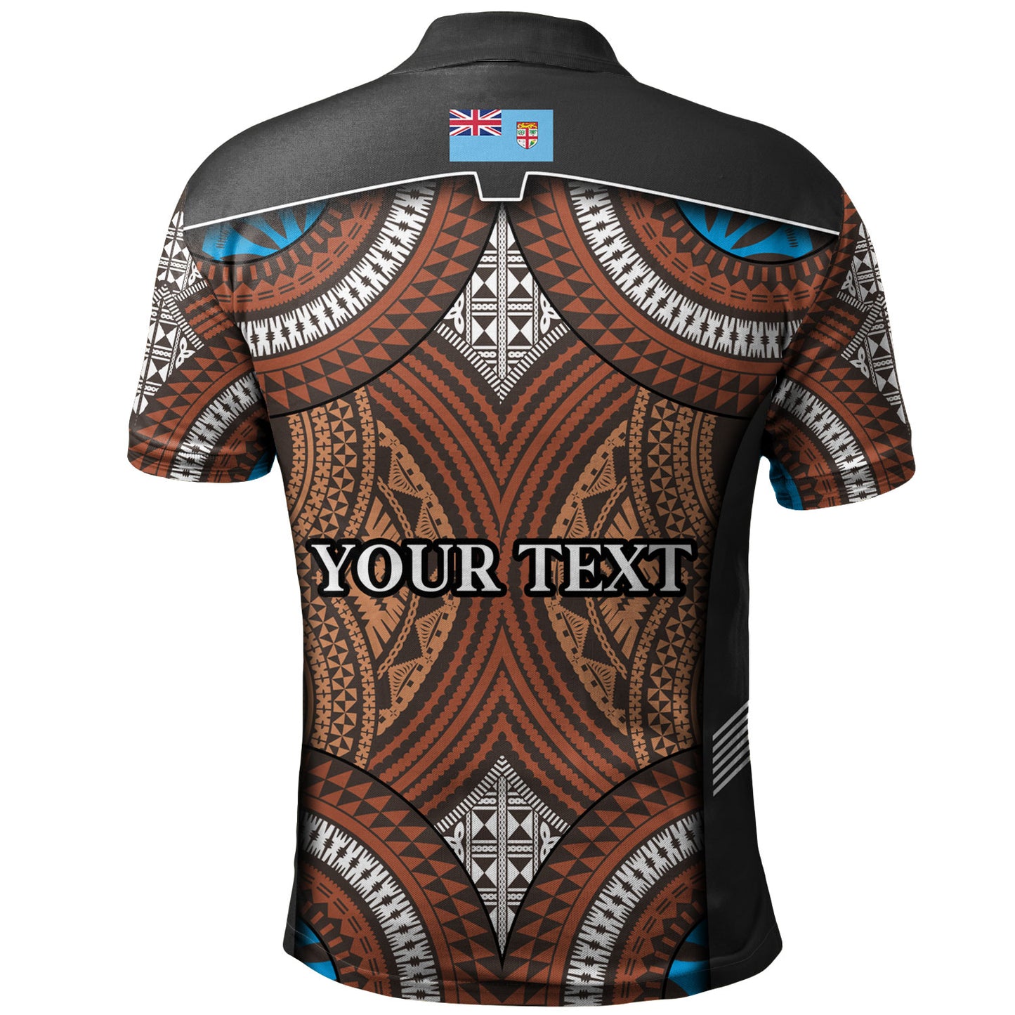 Fiji Polo Shirt Custom Bula Fiji Rugby Tapa Design