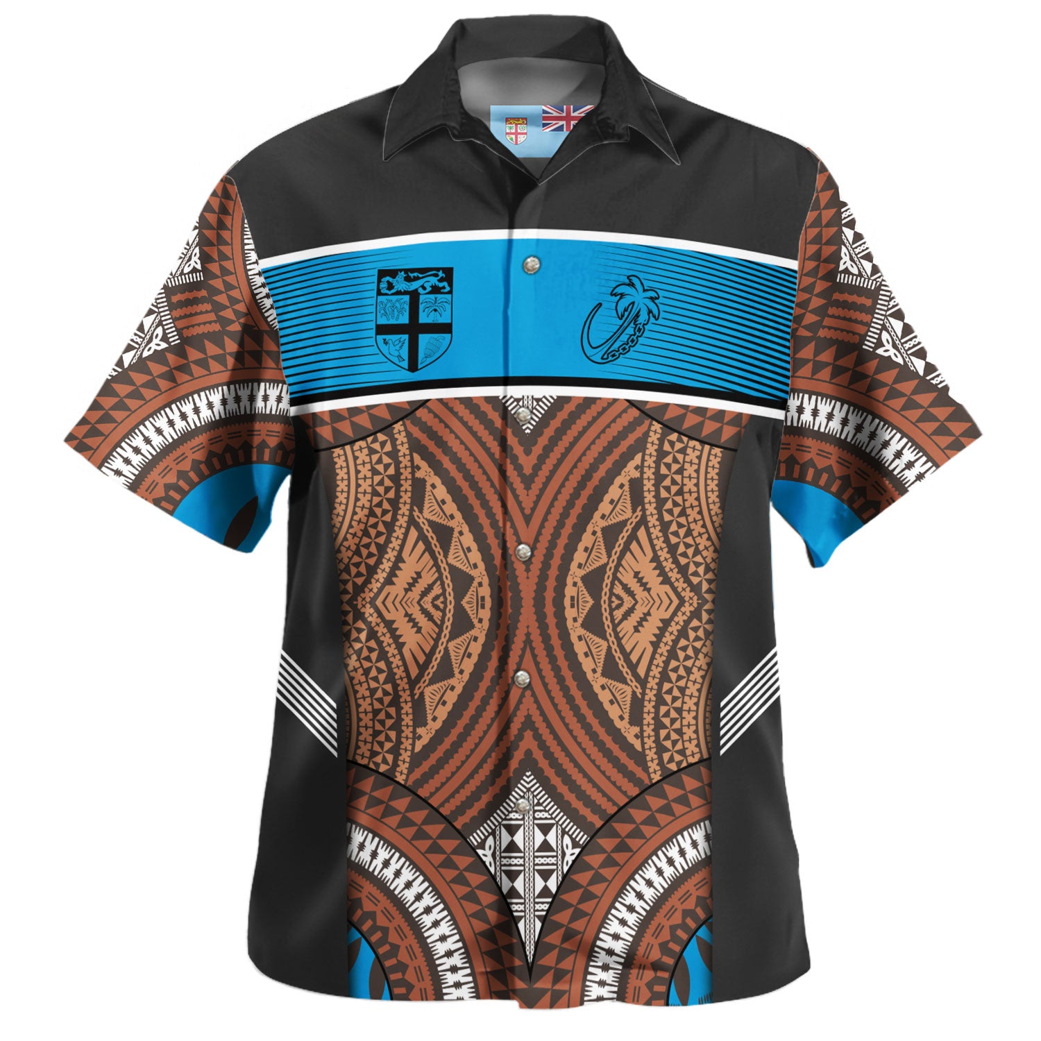 Vanuatu Hawaiian Shirt Custom Seal Flag Color Mutis En Atan Design
