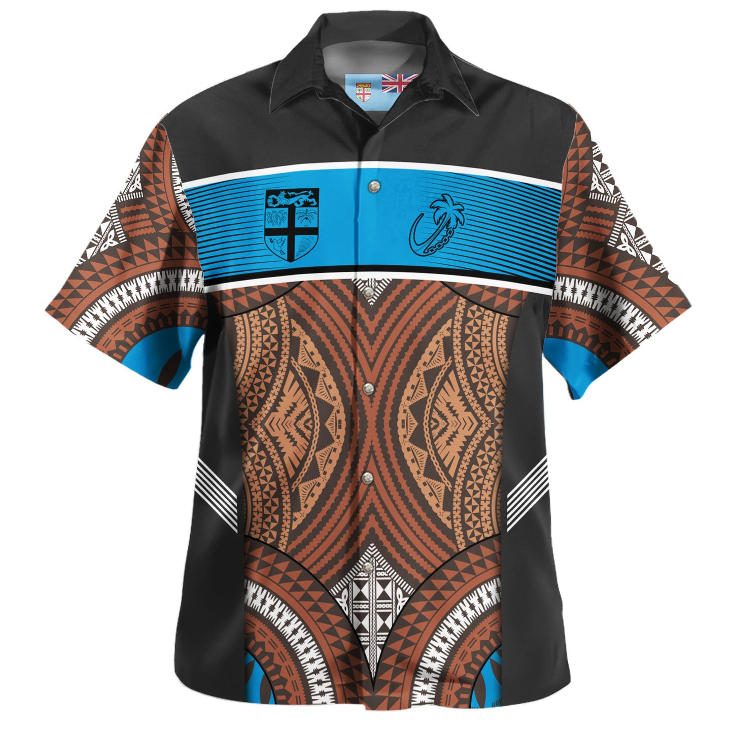 Vanuatu Hawaiian Shirt Custom Seal Flag Color Mutis En Atan Design