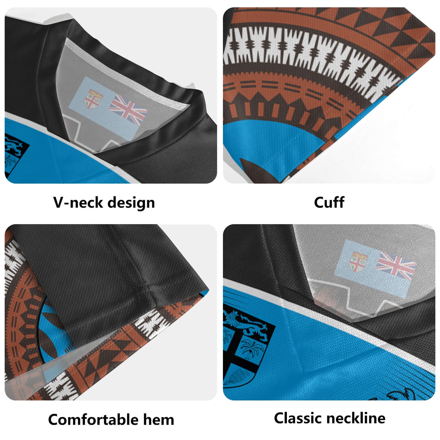 Fiji Rugby Jersey Custom Bula Fiji Rugby Tapa Design