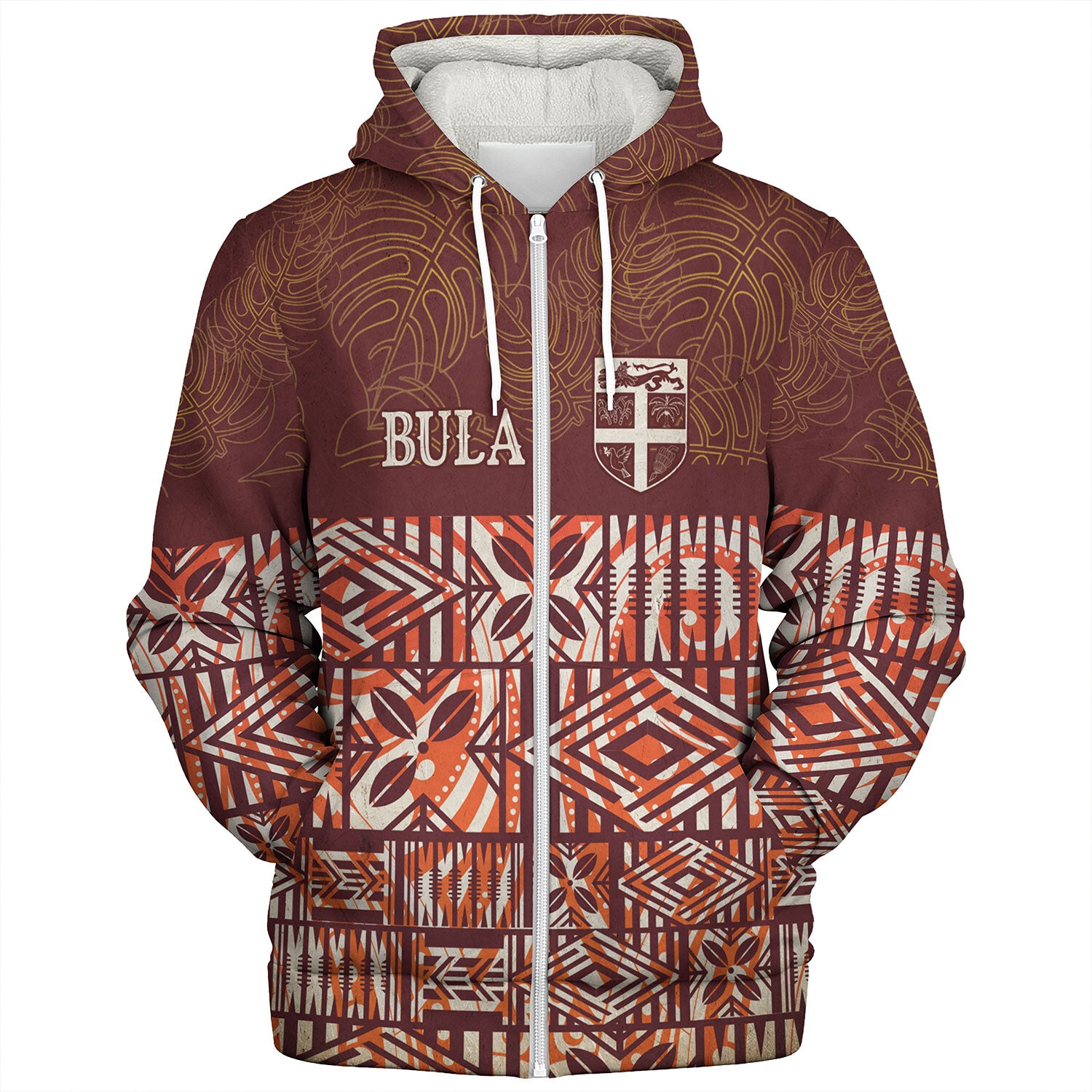 Fiji Sherpa Hoodie Bula Fiji Wear Vintage Style