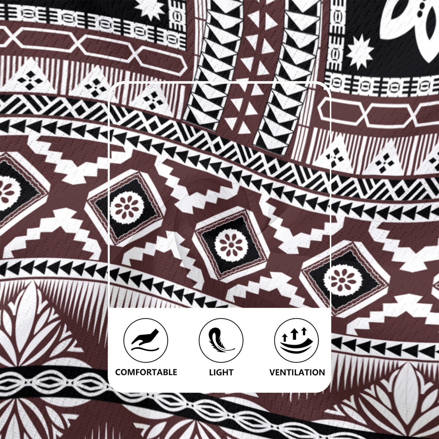 Fiji Rugby Jersey Bula Fijian Masi Tapa Vintage Style