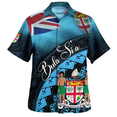 Fiji And Australia Custom Personalised Hawaiian Shirt Fijian Tapa With Australia Aboriginal Style