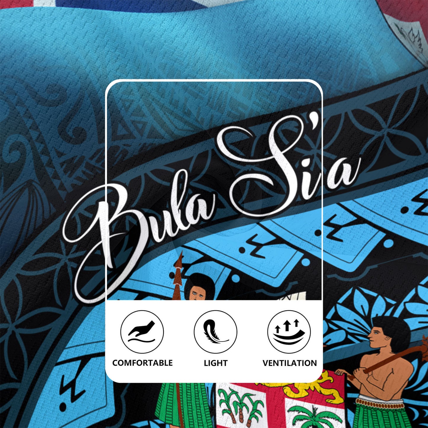 Fiji Custom Personalised Rugby Jersey Bula Si'a Fijian Flag Tapa Patterns Style
