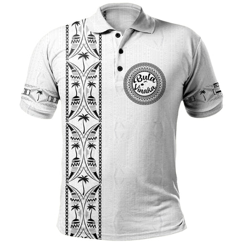 Fiji Polo Shirt Bula Vinaka Tapa Palms Designs