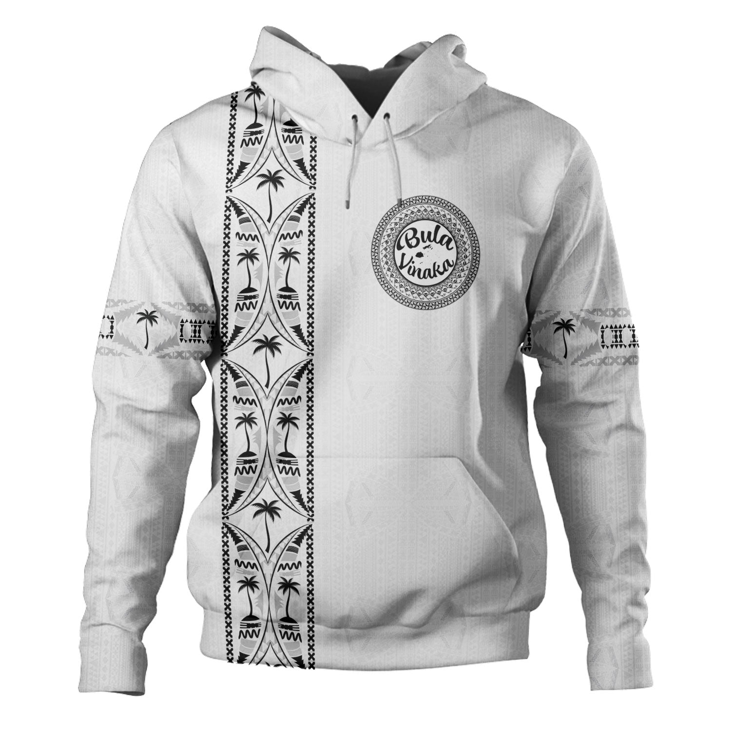 Fiji Hoodie Bula Vinaka Tapa Palms Designs