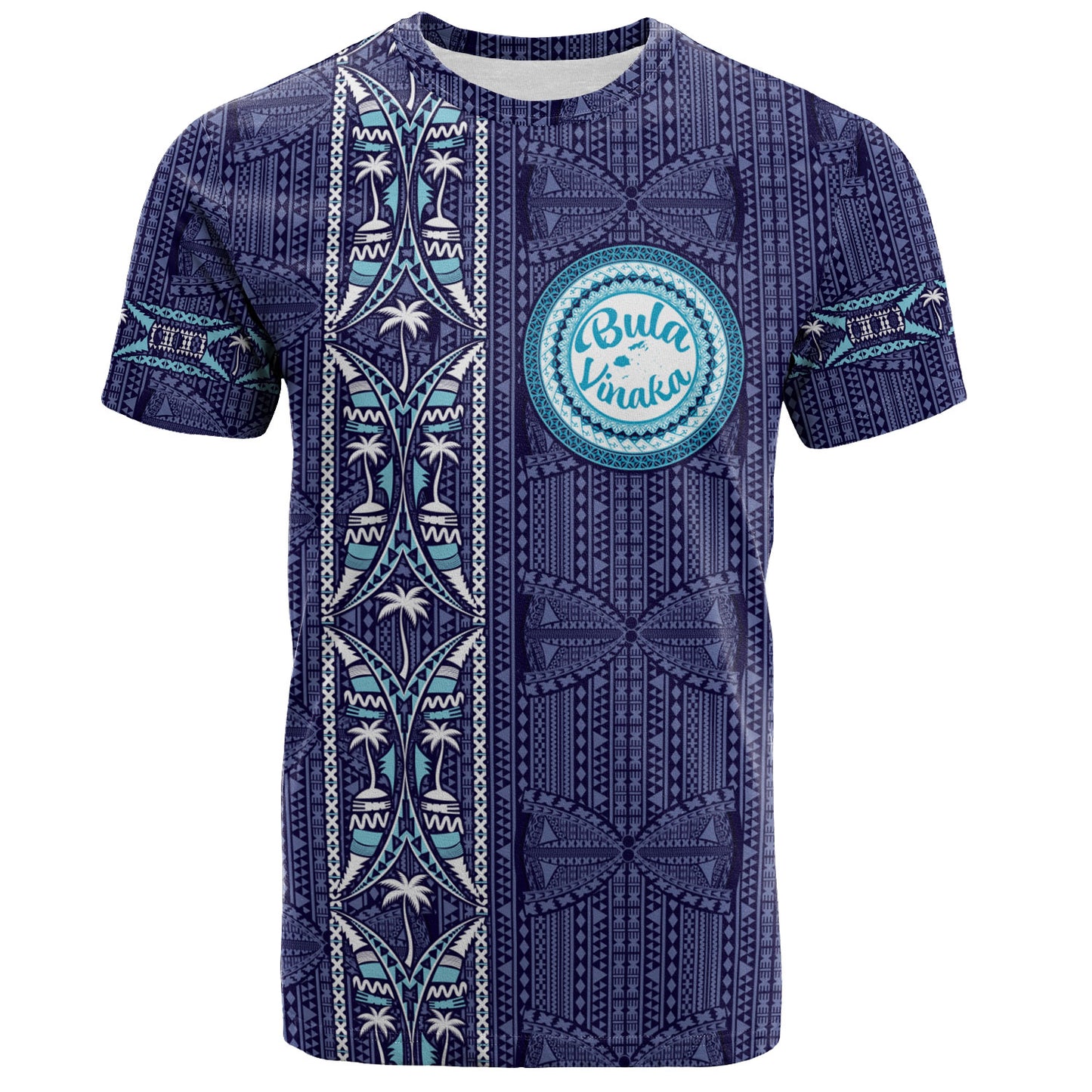 Fiji T-Shirt Bula Vinaka Tapa Palms Designs
