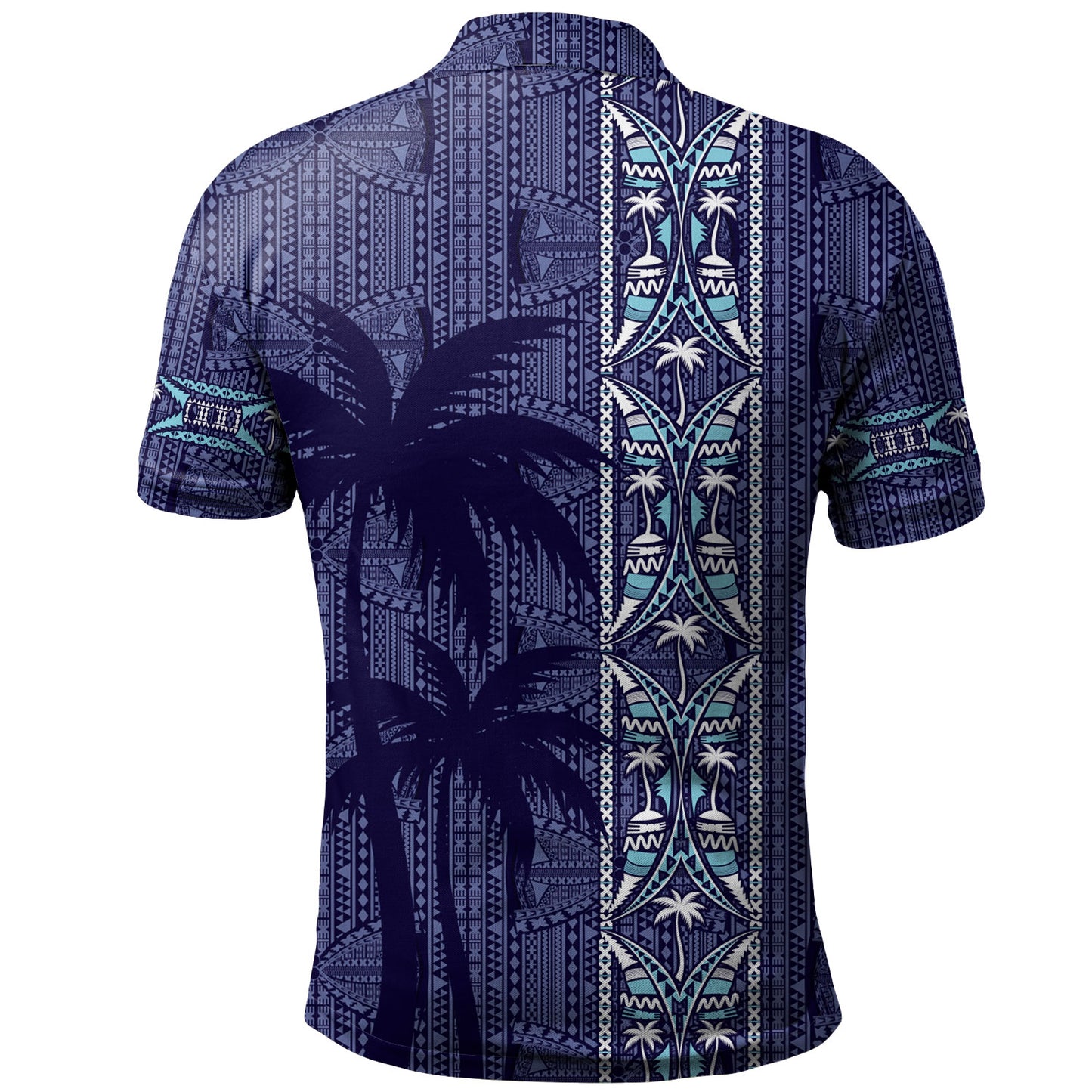 Fiji Polo Shirt Bula Vinaka Tapa Palms Designs