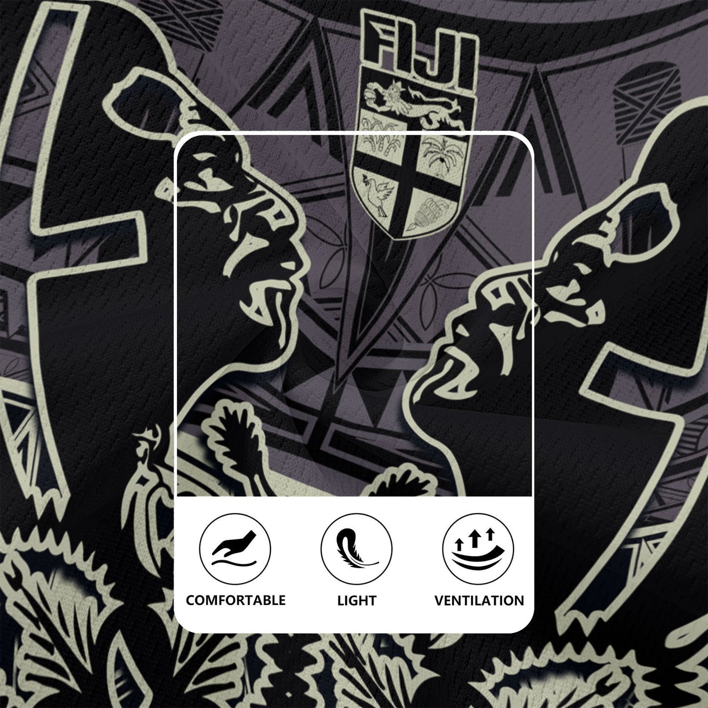 Fiji Rugby Jersey Fiji Bati Masi Tapa Style