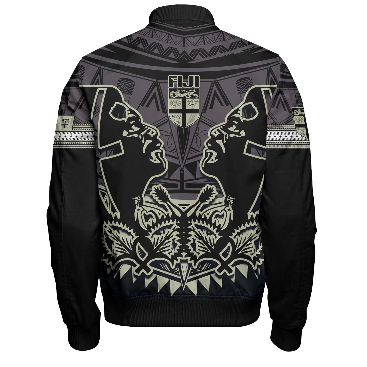 Fiji Bomber Jacket Fiji Bati Masi Tapa Style