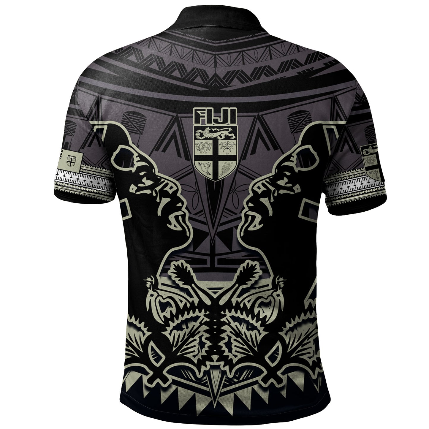 Fiji Polo Shirt Fiji Bati Masi Tapa Style