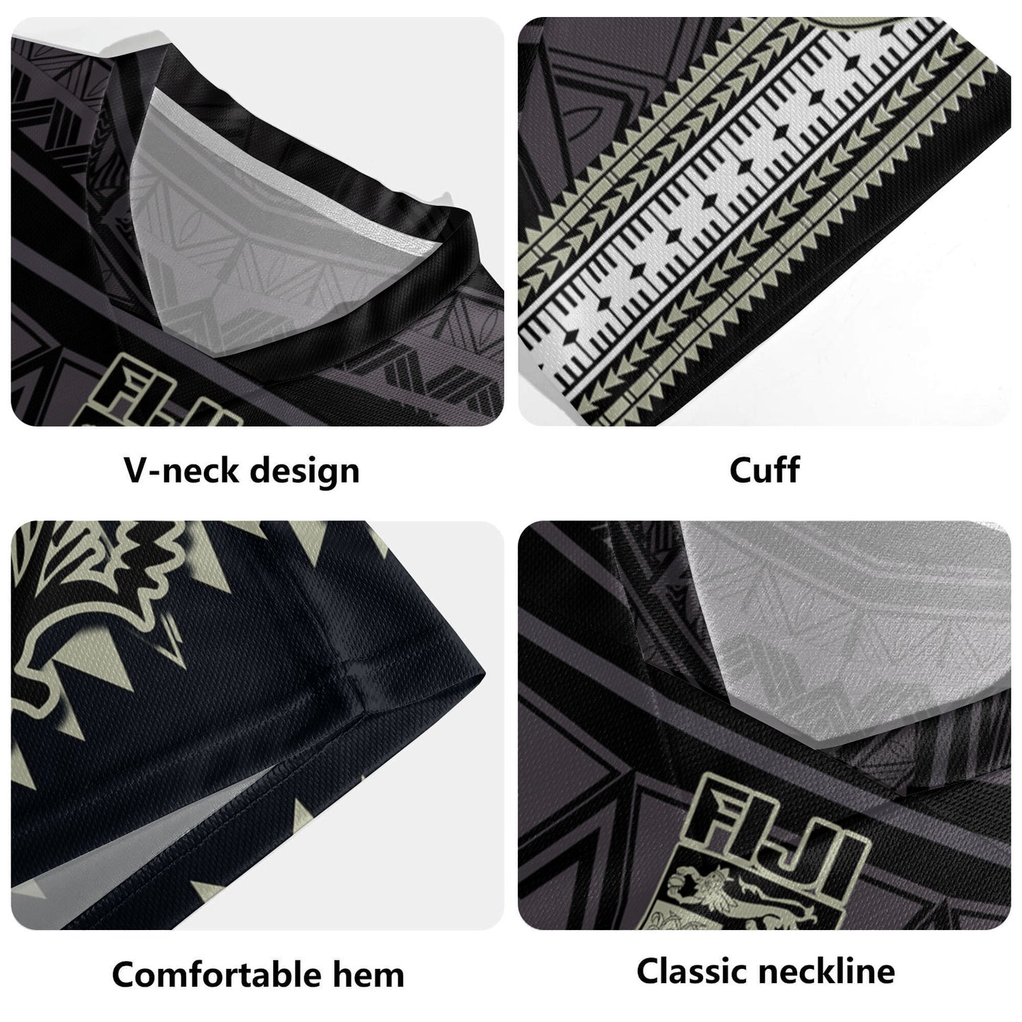 Fiji Rugby Jersey Fiji Bati Masi Tapa Style