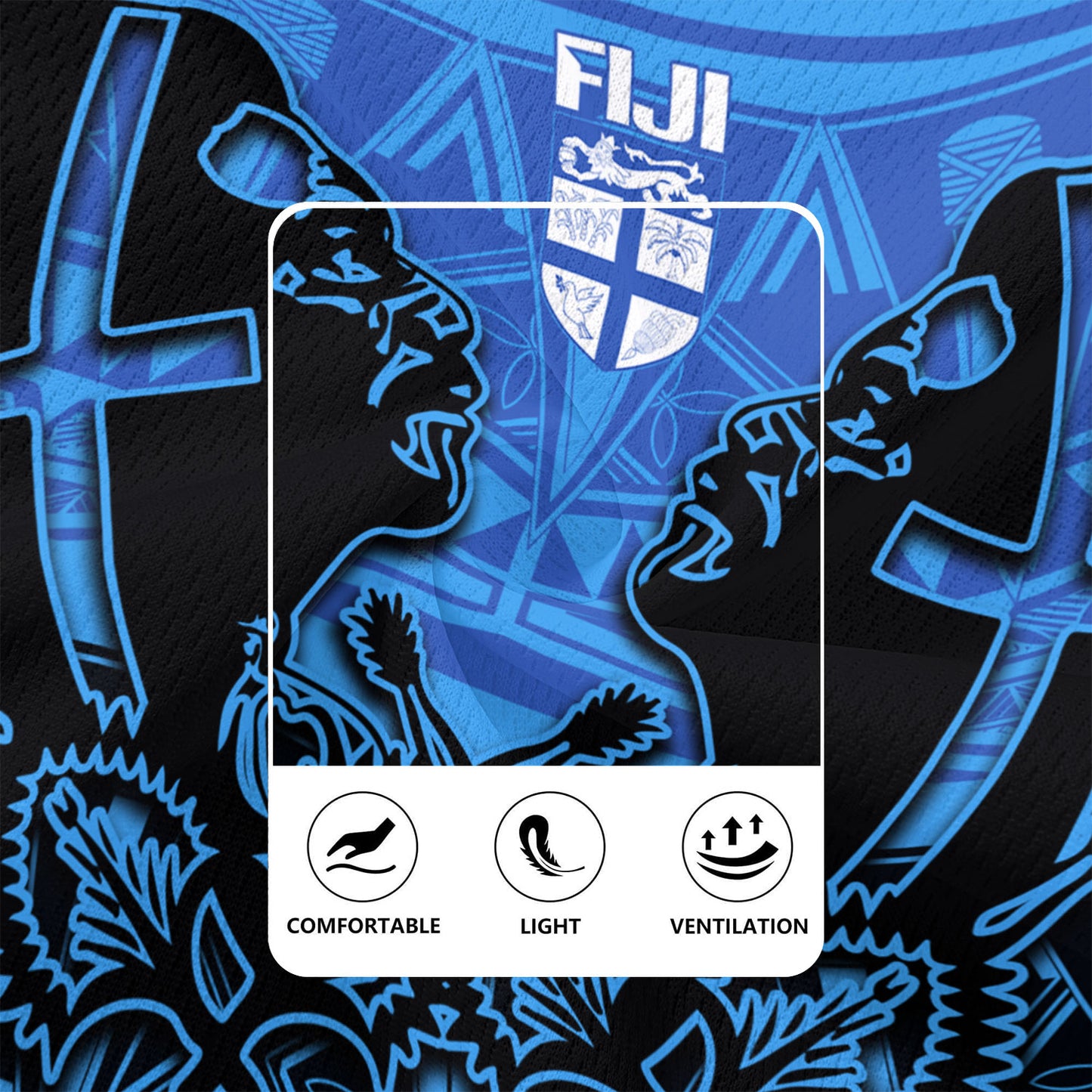 Fiji Rugby Jersey Fiji Bati Masi Tapa Style