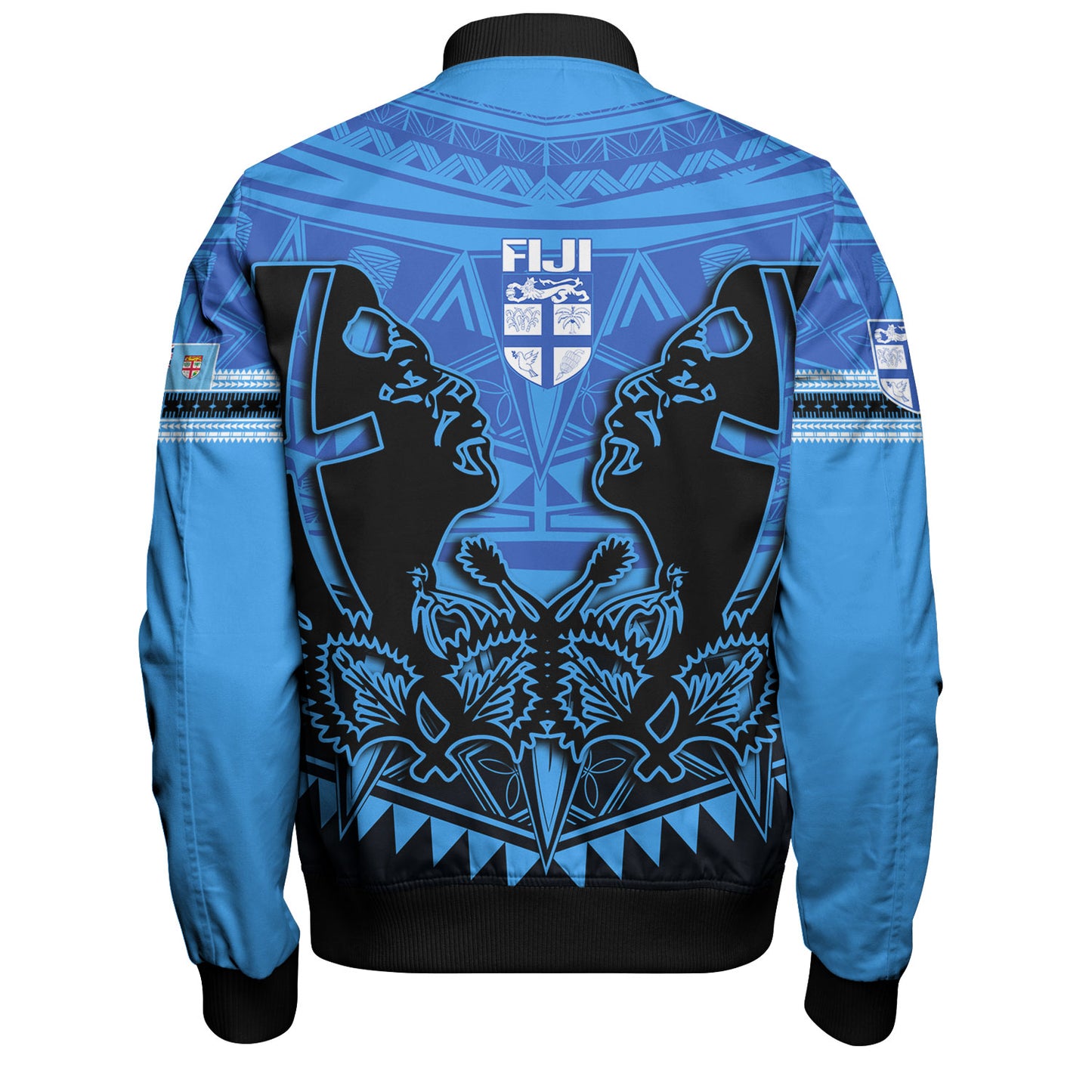 Fiji Bomber Jacket Fiji Bati Masi Tapa Style