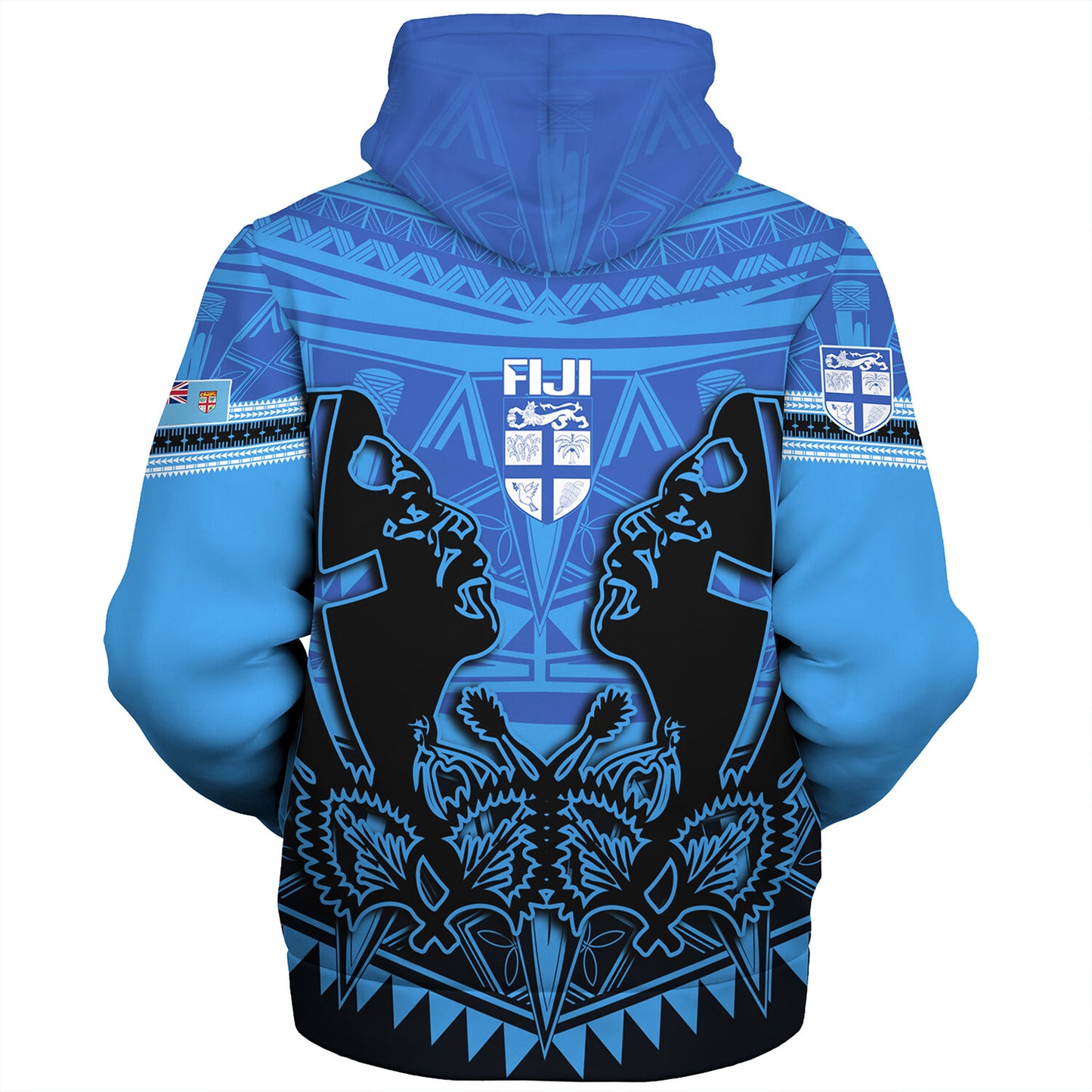 Fiji Sherpa Hoodie Fiji Bati Masi Tapa Style