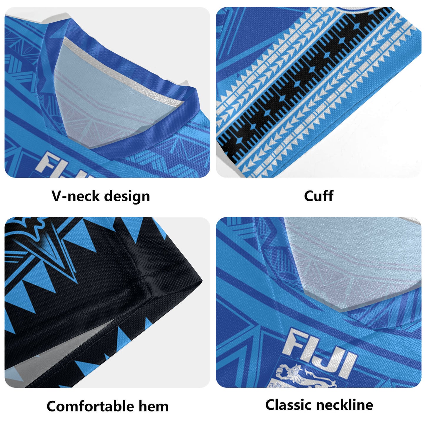 Fiji Rugby Jersey Fiji Bati Masi Tapa Style