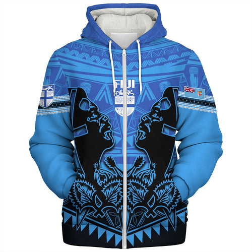 Fiji Sherpa Hoodie Fiji Bati Masi Tapa Style