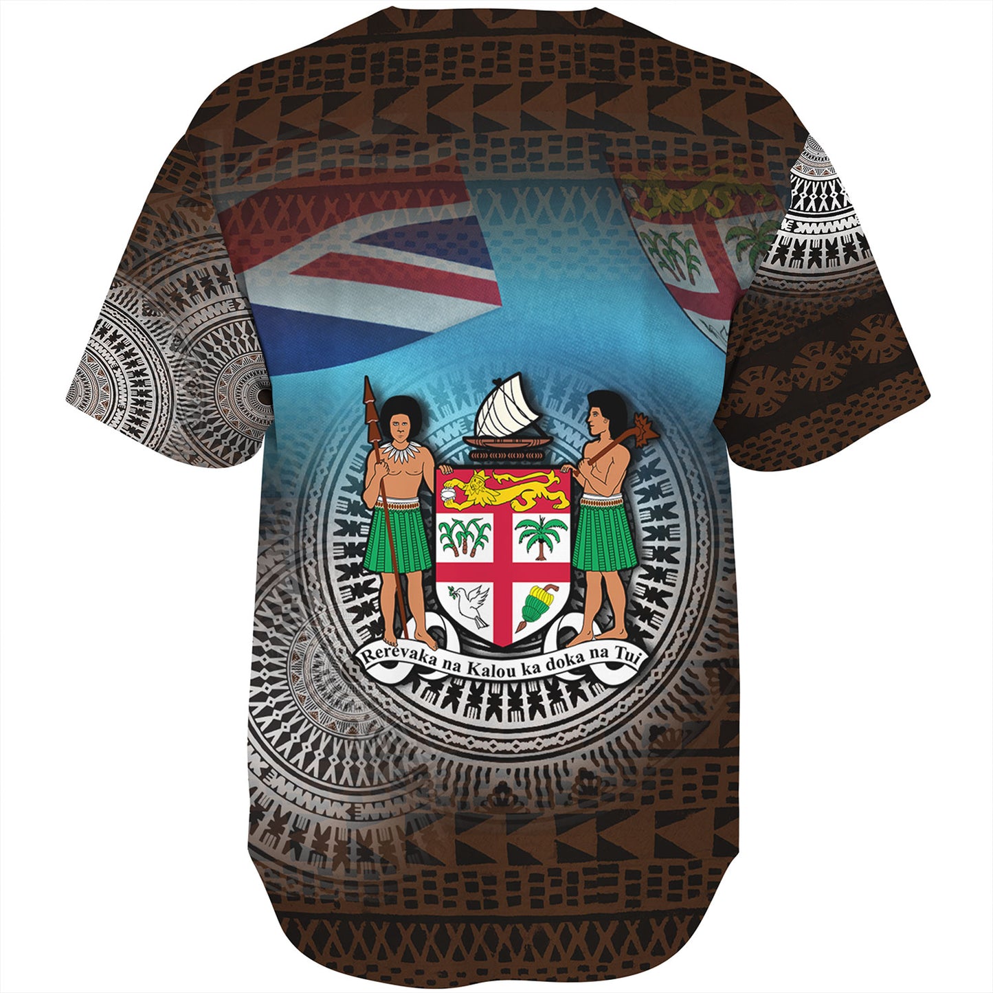 Fiji Baseball Shirt Custom Fiji Islanders Tapa Masi Design