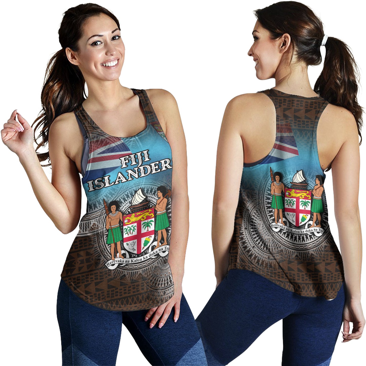 Fiji Women Tank Custom Fiji Islanders Tapa Masi Design