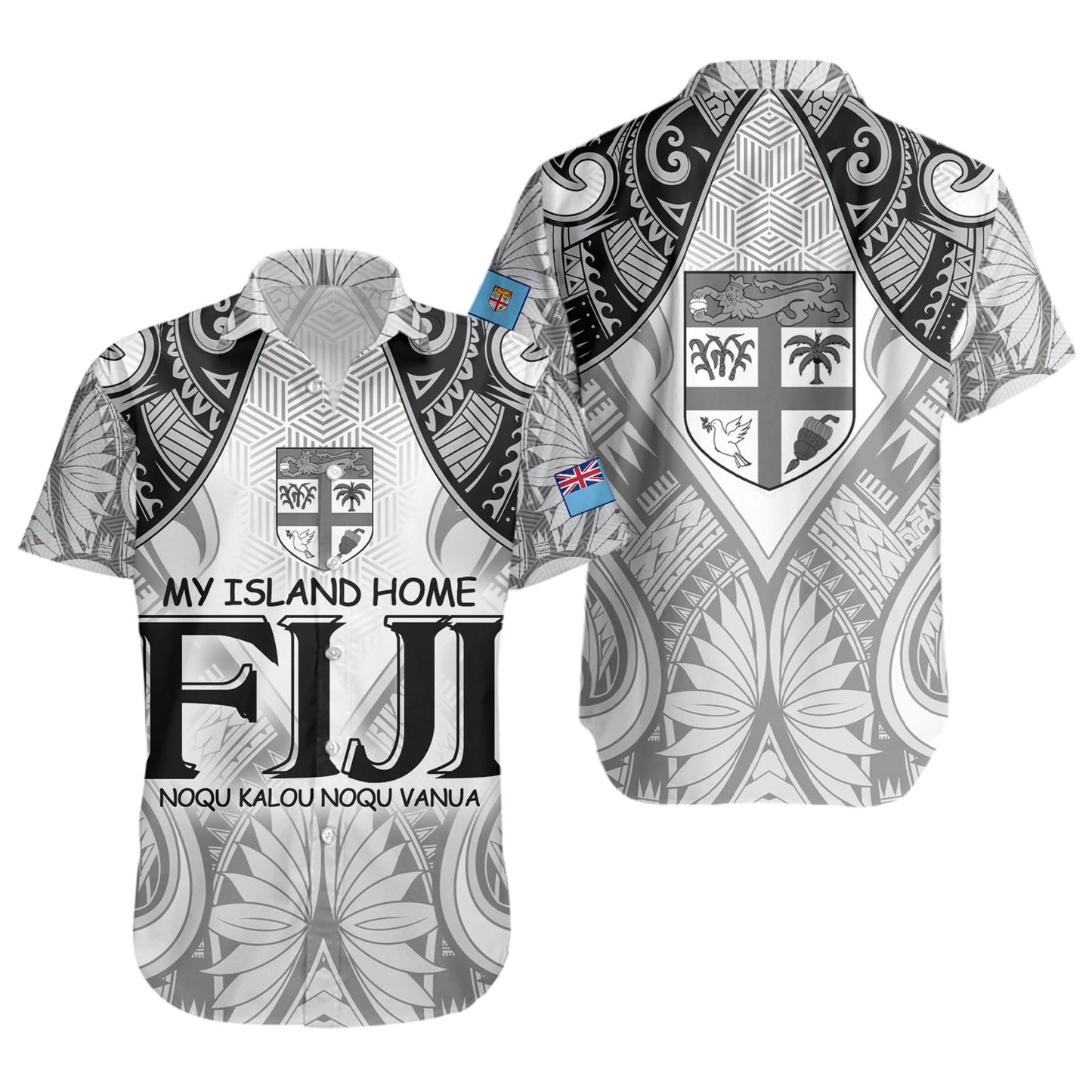 Fiji Short Sleeve Shirt Fiji My Island Home Tribal Patterns
