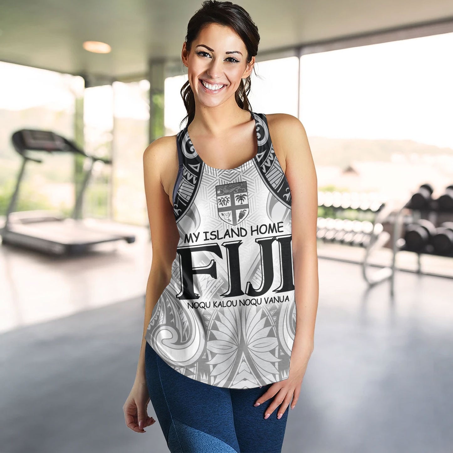 Fiji Women Tank Fiji My Island Home Tribal Patterns