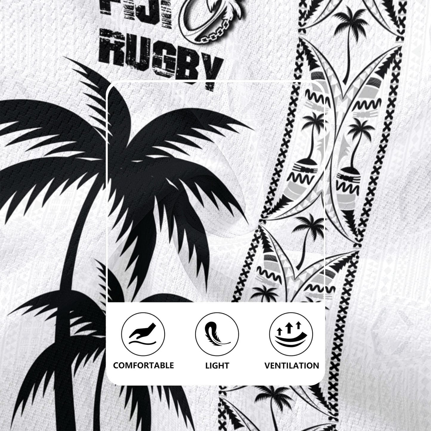 Fiji Rugby Jersey Fiji Rugby Tapa Palms Tree Designs