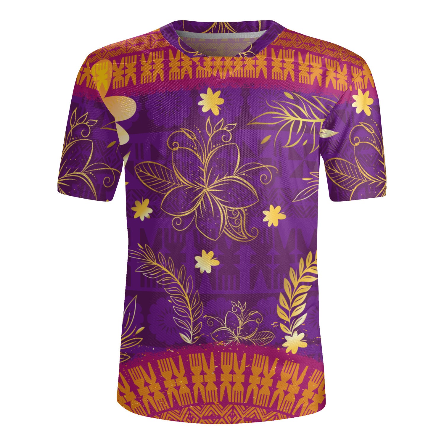 Fiji Rugby Jersey Fiji Tapa Tropical Plumeria Flowers Bouquet