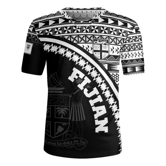 Fiji Custom Personalised Rugby Jersey Fijian Kesakesa Masi Patterns Curve Style