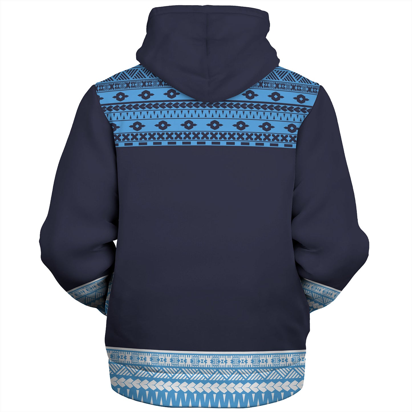 Fiji Sherpa Hoodie Fijian Makare And Tapa Design