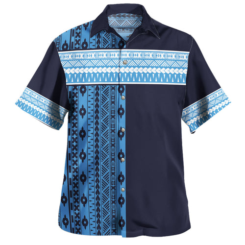 Fiji Hawaiian Shirt Fijian Makare And Tapa Design
