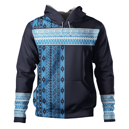 Fiji Hoodie Fijian Makare And Tapa Design