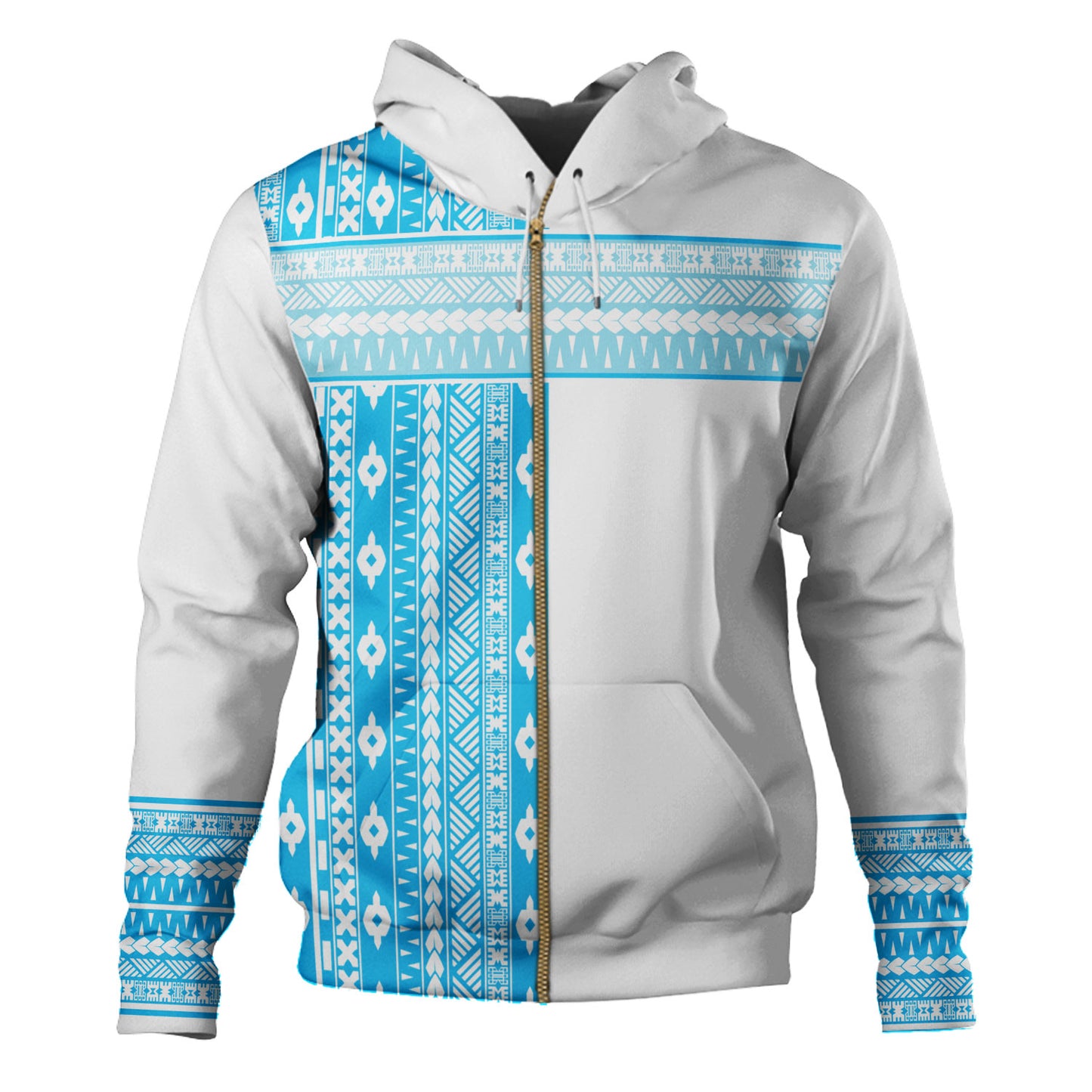 Fiji Hoodie Fijian Makare And Tapa Design