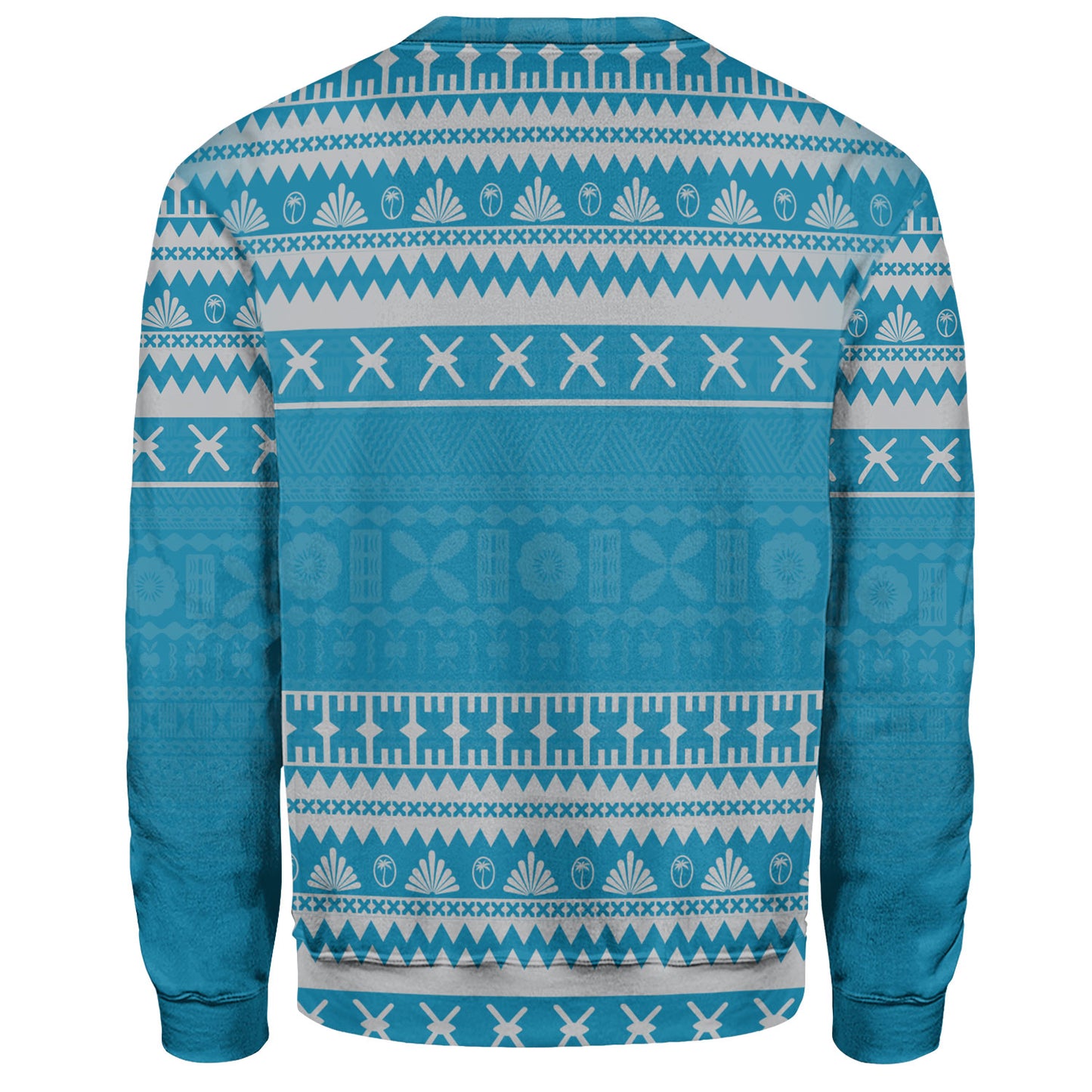Fiji Sweatshirt Fijian Masi Pattern Palm Style