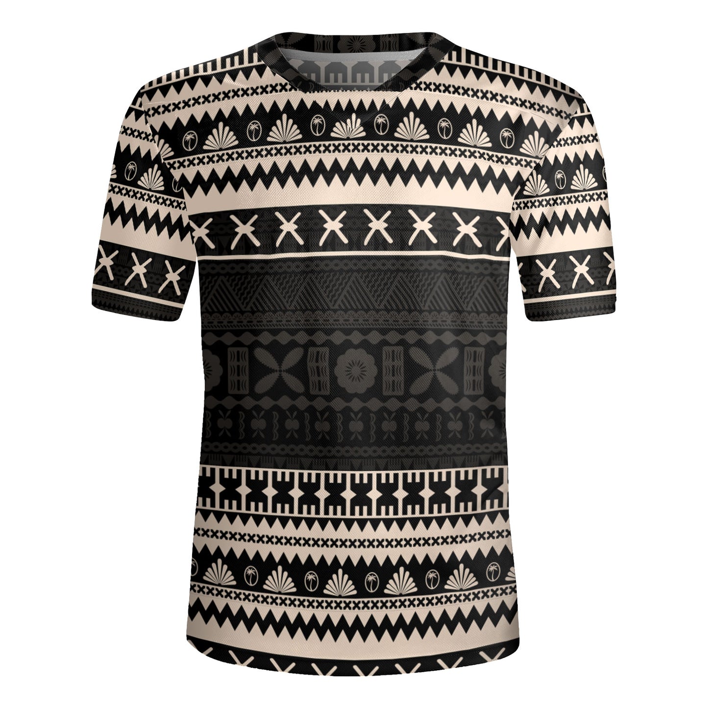 Fiji Rugby Jersey Fijian Masi Pattern Palm Style