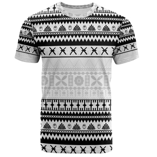 Fiji T-Shirt Fijian Masi Pattern Palm Style