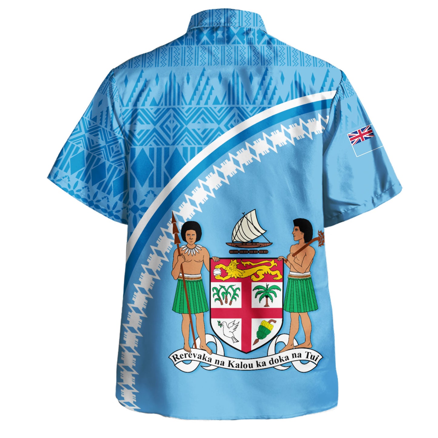 Fiji Custom Personalised Hawaiian Shirt Fijian Masi Patterns Curve Style