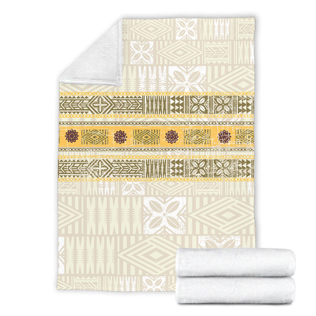 Fiji Premium Blanket Fijian Masi Tapa Design