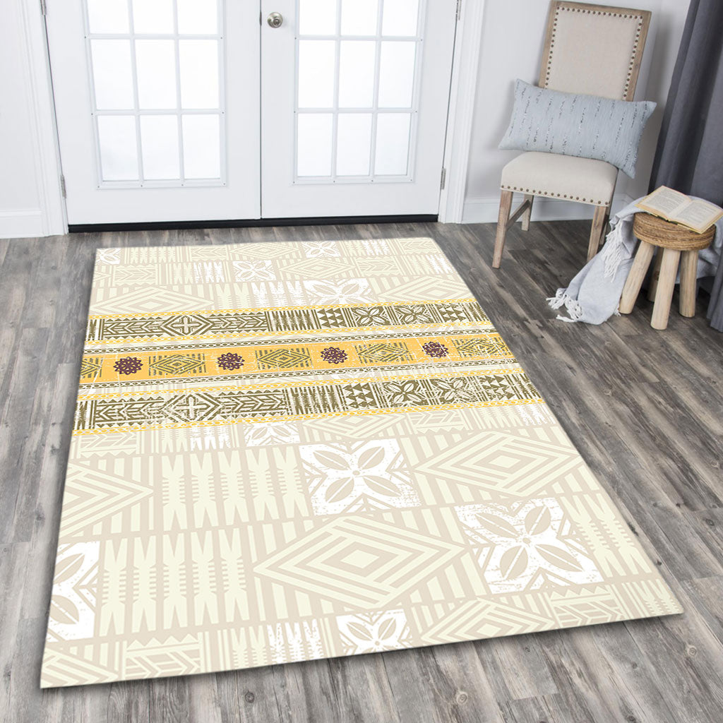 Fiji Area Rug Fijian Masi Tapa Design