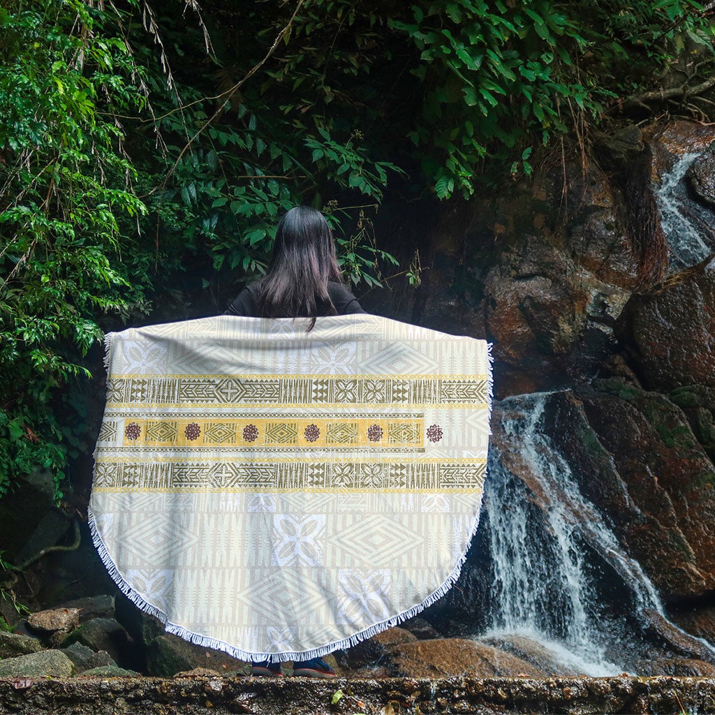 Fiji Beach Blanket Fijian Masi Tapa Design