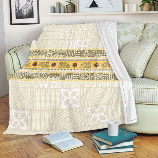 Fiji Premium Blanket Fijian Masi Tapa Design