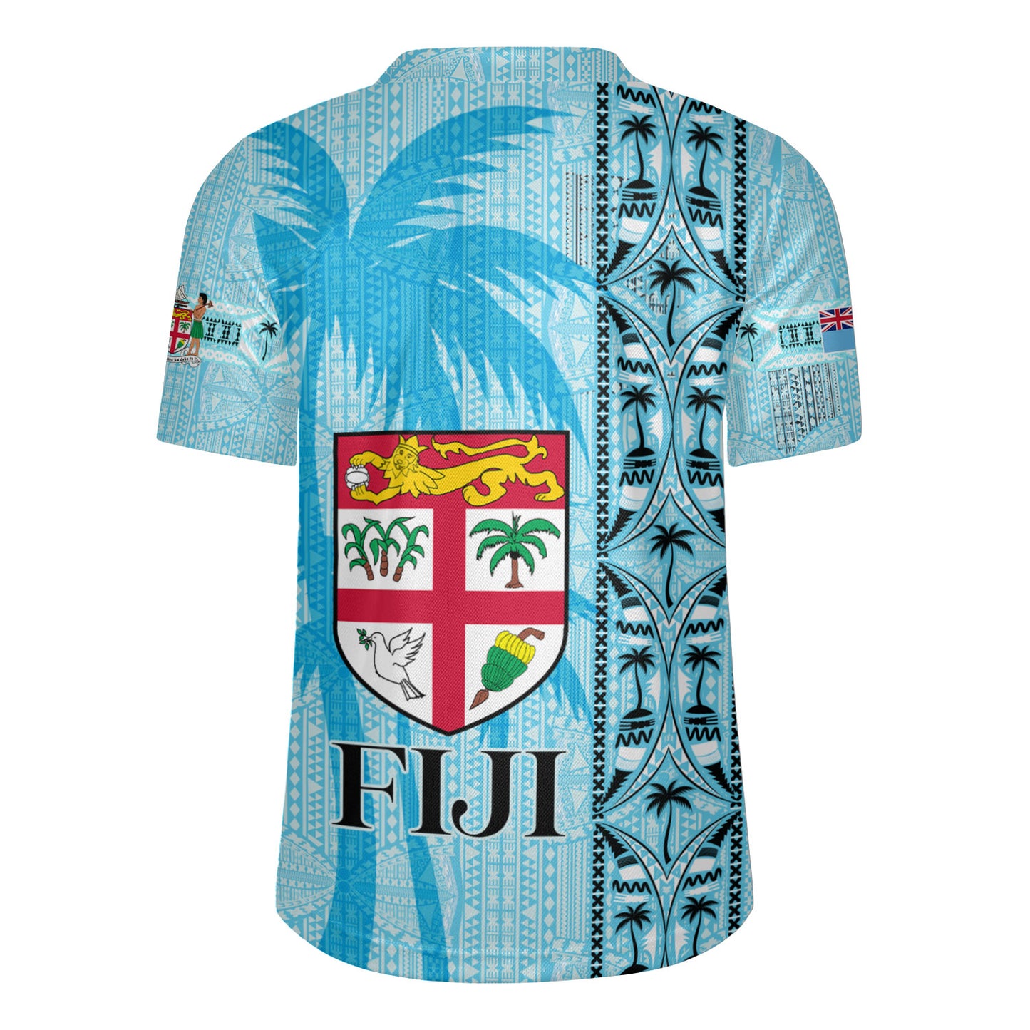 Fiji Custom Personalised Rugby Jersey Fijian Tapa Palms Designs