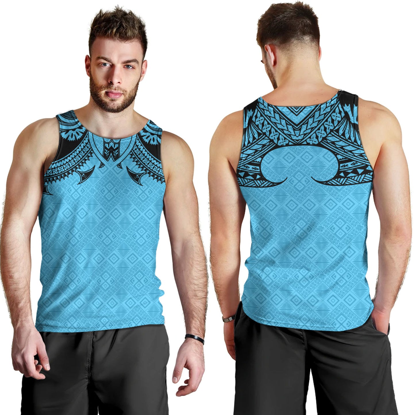 Fiji Tank Top Fijian Masi Pacific Tribal Designs