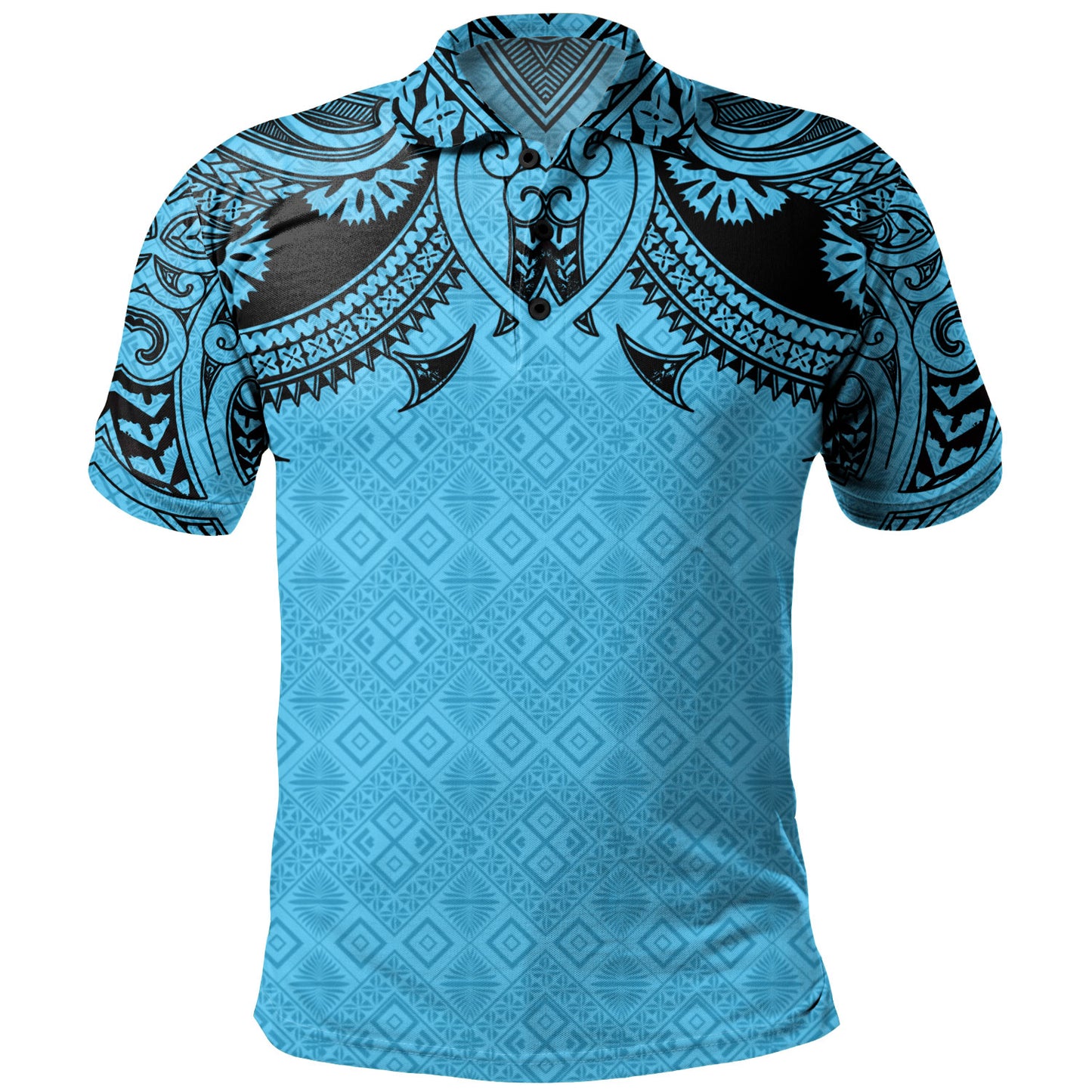 Fiji Polo Shirt Fijian Masi Pacific Tribal Designs