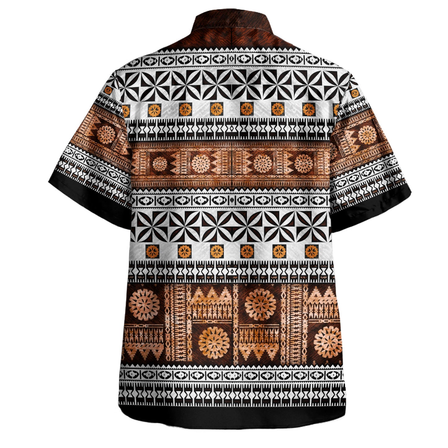 Fiji Hawaiian Shirt Bula Fijian Masi Tapa Vintage Style