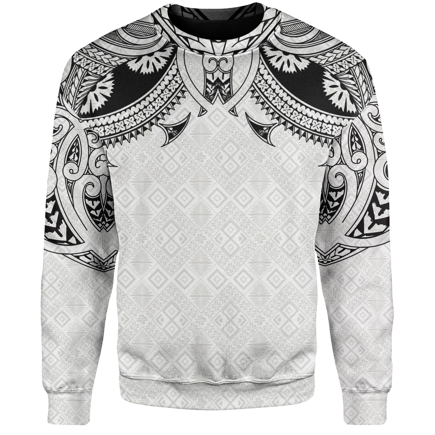 Fiji Sweatshirt Fijian Masi Pacific Tribal Designs